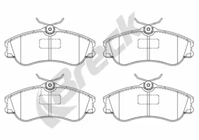 Комплект тормозных колодок, дисковый тормоз BRECK купить